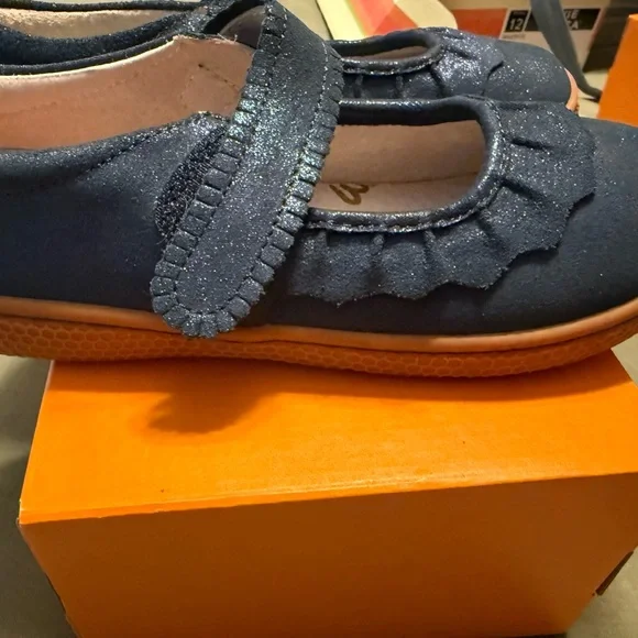 Livie & Luca Sparkly Blue Mary Jane Shoes - Picture 3 of 4